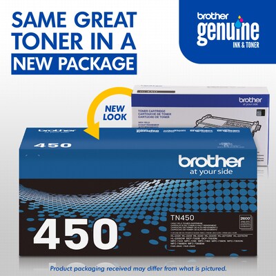Brother TN-450 Black Toner Cartridge, High Yield