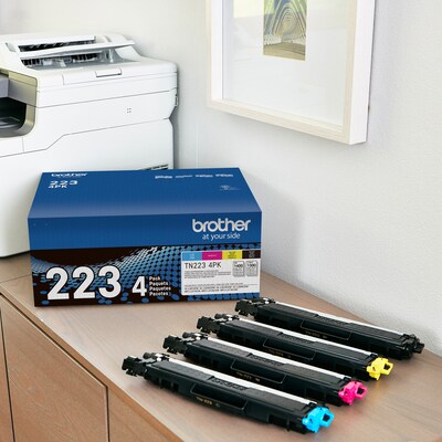 Brother TN-223 Black/Cyan/Magenta/Yellow Standard Yield Toner Cartridge, 4/Pack (TN2234PK)
