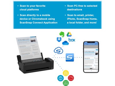 Fujitsu ScanSnap IX1300 Wireless Duplex Document Scanner, Black (PA03805-B105)