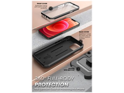 SUPCASE Unicorn Beetle Pro Black Rugged Case for iPhone 13 Pro Max (SUP-iPhone2021-6.7-UBPro-SP-Black)