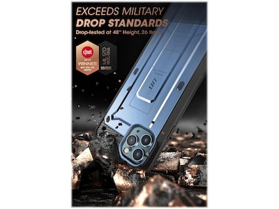 SUPCASE Unicorn Beetle Pro Metallic Blue Rugged Case for iPhone 13 Pro Max (SUP-iPhone2021-6.7-UBPro-SP-Cerulean)