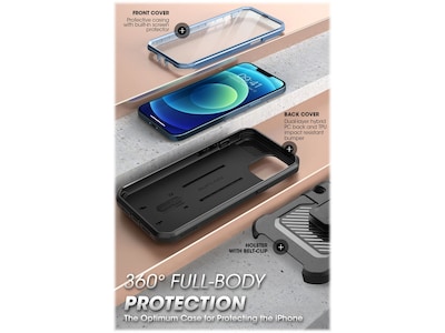 SUPCASE Unicorn Beetle Pro Metallic Blue Rugged Case for iPhone 13 Pro Max (SUP-iPhone2021-6.7-UBPro-SP-Cerulean)