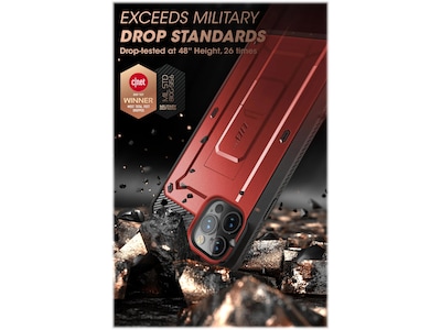 SUPCASE Unicorn Beetle Pro Metallic Red Rugged Case for iPhone 13 Pro Max (SUP-iPhone2021-6.7-UBPro-SP-Ruddy)