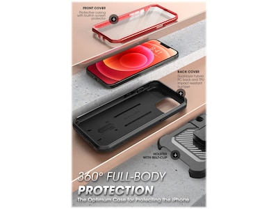 SUPCASE Unicorn Beetle Pro Metallic Red Rugged Case for iPhone 13 Pro Max (SUP-iPhone2021-6.7-UBPro-SP-Ruddy)