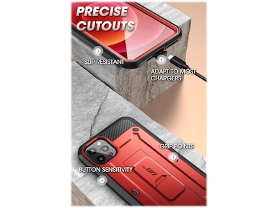 SUPCASE Unicorn Beetle Pro Metallic Red Rugged Case for iPhone 13 Pro Max (SUP-iPhone2021-6.7-UBPro-SP-Ruddy)