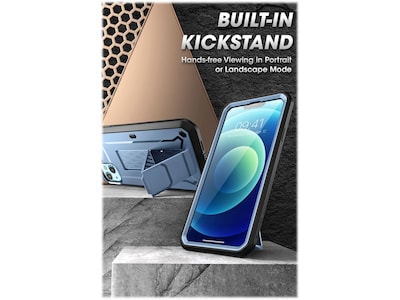SUPCASE Unicorn Beetle Pro Metallic Blue Rugged Case for iPhone 13 (SUP-iPhone2021-6.1-UBPro-SP-Cerulean)