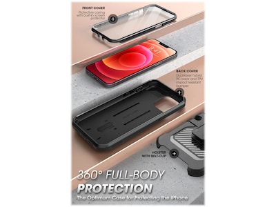 SUPCASE Unicorn Beetle Pro Black Rugged Case for iPhone 13 (SUP-iPhone2021-6.1-UBPro-SP-Black)