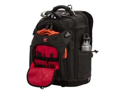 SwissGear USB Work Pack Pro Tool Laptop Backpack, Black with White Dots Plastic (3636200472)