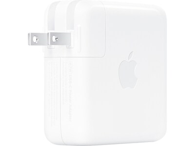 Apple USB Type-C Power Adapter for MacBook Laptops, 67W, White (MKU63AM/A)