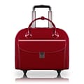 McKlein Limited Edition Laptop Rolling Briefcase, Red Leather (96146A)