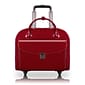 McKlein Limited Edition Laptop Rolling Briefcase, Red Leather (96146A)