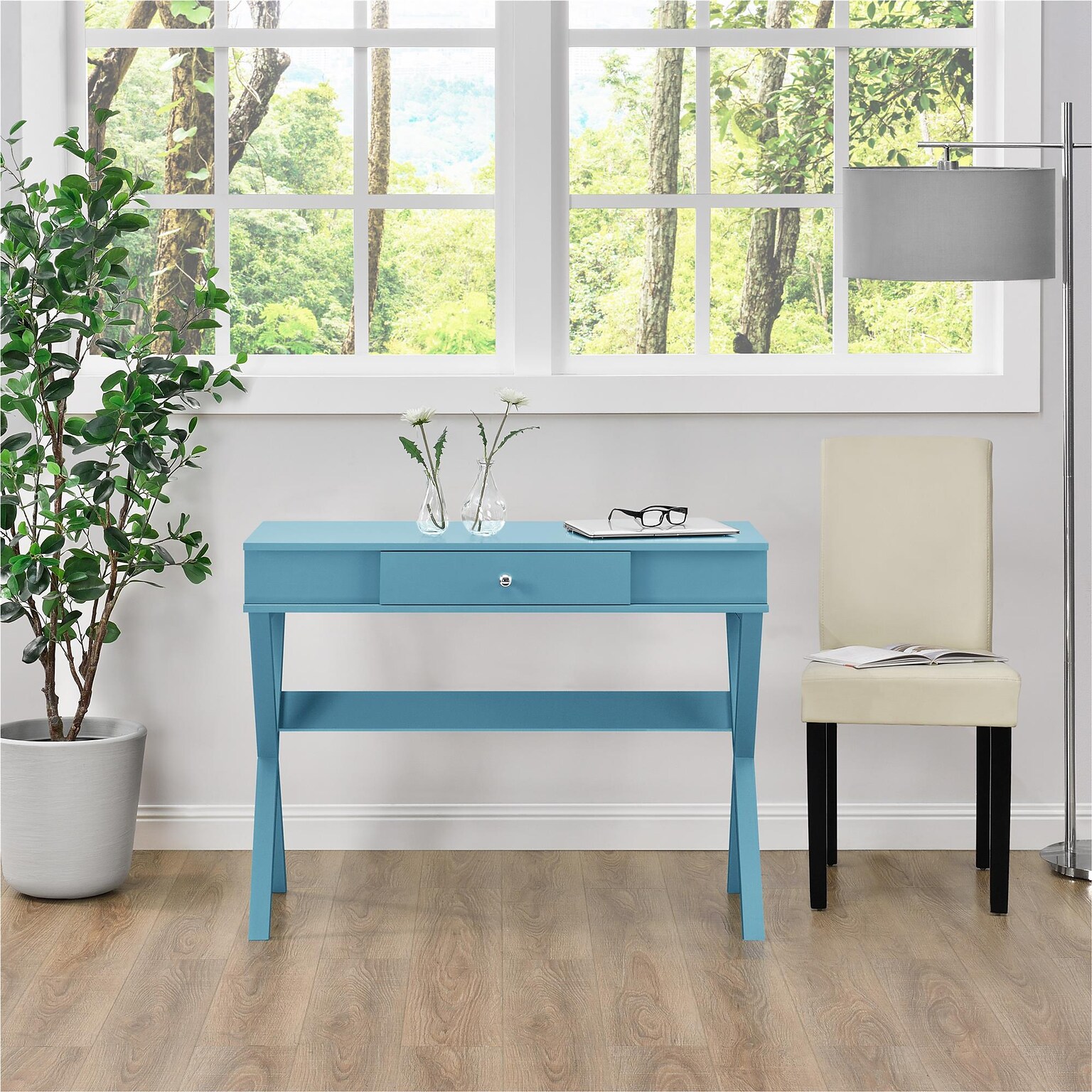 Ameriwood Home Paxton 39W Campaign Desk, Blue (9258296COM)