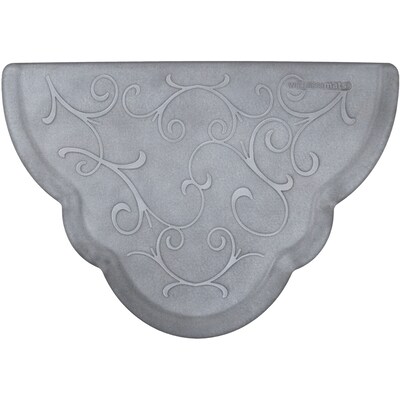 Wellnessmats®  Studio Scalloped Bella 32" X 22" W/Gry, Beach Glass (STB3222WGRY)