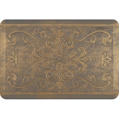 WellnessMats Estates Shades of Gold Entwine Anti-Fatigue Mat, 36" x 24", Gold (EE32WMRBGGRY)