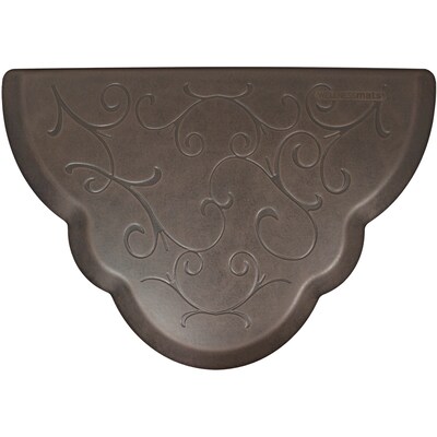 Wellnessmats®  Studio Scalloped Bella 32" X 22", Antique Dark (STB3222DB)