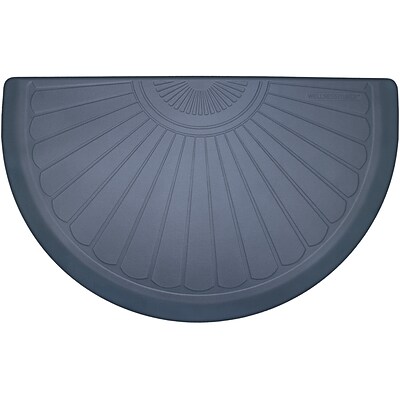 mats® Studio Semi Sunburst 36" x 22" Anti-igue Floor Mat, Lagoon (STS3622BGRY)