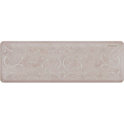 Wellnessmats® Estates Bella 6' x 2' Anti-Fatigue Floor Mat, Sand Dollar (EB62WMRWTAN)