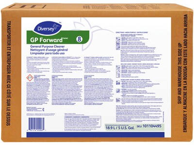 Diversey GP Forward General Purpose Cleaner, Degreaser, Citrus Scent, 5 Gal. (101104495)