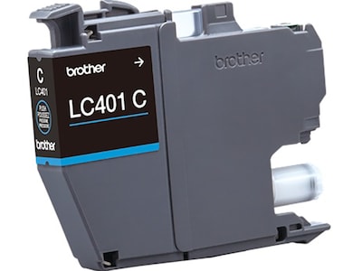 Brother LC401 Cyan Standard Yield Ink Cartridge, Prints Up to 200 Pages (LC401CS)