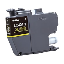 Brother LC401 Yellow High Yield Ink Cartridge, Prints Up to 500 Pages (LC401XLYS)