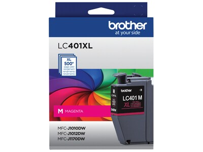 Brother LC401 Magenta High Yield Ink Cartridge, Prints Up to 500 Pages (LC401XLMS)