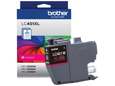 Brother LC401 Magenta High Yield Ink Cartridge, Prints Up to 500 Pages (LC401XLMS)