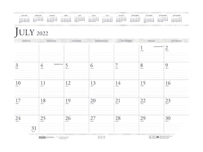 2022-2023 House of Doolittle 13 x 18.5 Academic Monthly Desk Pad Calendar, White/Gray/Deep Blue (1556-23)