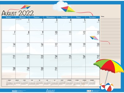 2023-2024 House of Doolittle Seasonal Holiday Depictions 22 x 17 Academic Monthly Desk Pad Calenda
