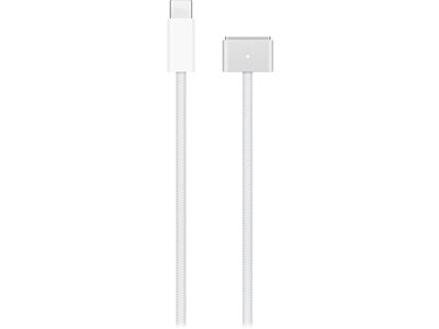 Apple 6.56' USB Type-C to MagSafe 3 Charge Cable, Male to Male, White (MLYV3AM/A)