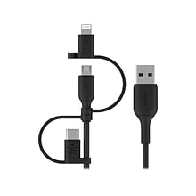 Belkin BOOST CHARGE Universal Lightning/Micro-USB/USB Type-C Cable, Black (CAC001bt1MBK)