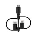 Belkin BOOST CHARGE Universal Lightning/Micro-USB/USB Type-C Cable, Black (CAC001bt1MBK)