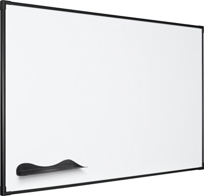Best-Rite Ultra Trim Magnetic Dry-Erase Board, Black Frame, 3 x 2
