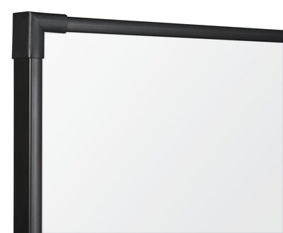 Best-Rite Ultra Trim Magnetic Dry-Erase Board, Black Frame, 6 x 4