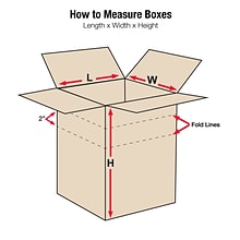 Quill Brand 6 x 6 x 4 Multi-Depth Shipping Boxes, 200#/ECT-32 Mullen Rated Corrugated, Pack of 25