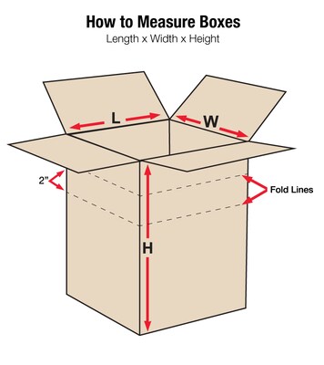 Quill Brand 18 x 12 x 12 Multi-Depth Shipping Boxes, 200#/ECT-32 Mullen Rated Corrugated, Pack of