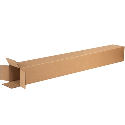 Quill Brand 4 x 4 x 40 Corrugated Shipping Boxes, 200#/ECT-32 Mullen Rated Corrugated, Pack of 25