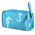 Zodaca Womens Travel Cosmetic Bag Multifunction Toiletry Pouch Makeup Organizer Zip Storage Case - Seahorse