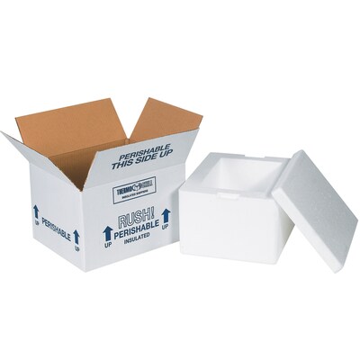 Staples 12 x 10 x 7 Insulated Shipping Boxes, Corrugated, 1 Pack of 3, (227C)