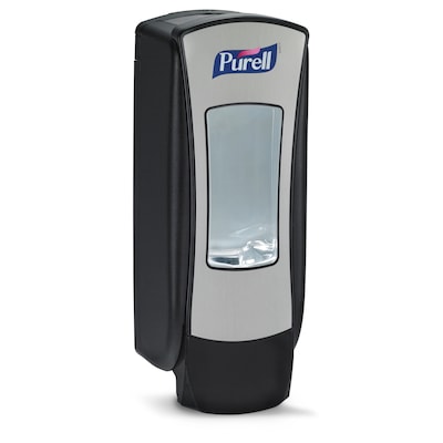 PURELL ADX 12 Wall Mounted Hand Sanitizer Dispenser, Black/Brushed Chrome (8828-06)