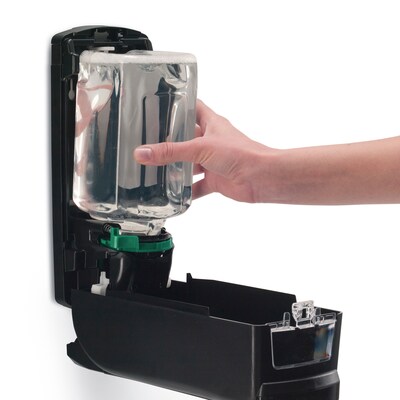 PURELL ADX12 Wall Mounted Hand Sanitizer Dispenser, Black/Brushed Chrome (8828-06)