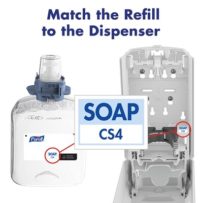 PURELL HEALTHY SOAP CS4 Wall Mounted Hand Soap Dispenser, White (5130-01)