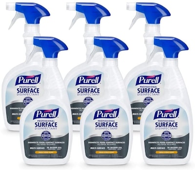 PURELL Professional Surface Disinfectant Spray, Fresh Citrus Scent, 32 oz., 6/Carton (3342-06CT)