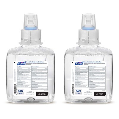 PURELL Advanced Hand Sanitizer Green Certified Foam Refill for PURELL CS6 Touch-Free Dispensers, 120