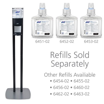 PURELL ES6 Automatic Floor Stand Hand Sanitizer Dispenser, Graphite/Black (7216-DS)