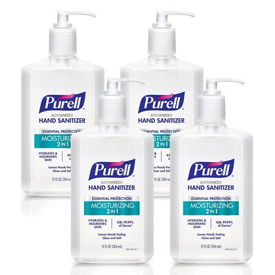 PURELL 70% Alcohol Gel Hand Sanitizer, 12 oz., 12/Carton (3698-12 CT)