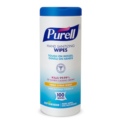 Purell® Hand Sanitizing Wipes, Fresh Citrus Scent, 100/Pack (9111-12)