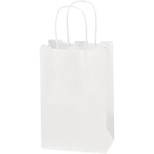 Staples 5 1/4 x 3 1/4 x 8 3/8 Shopping Bags, White, 250/Carton (BGS101W)