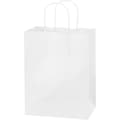 Staples® 10.25 x 4.5 x 4.75 Paper Shopping Bags, White, 250/Carton (BGS103W)