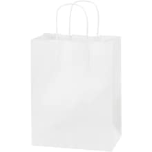 Staples® 10.25 x 4.5 x 4.75 Paper Shopping Bags, White, 250/Carton (BGS103W)