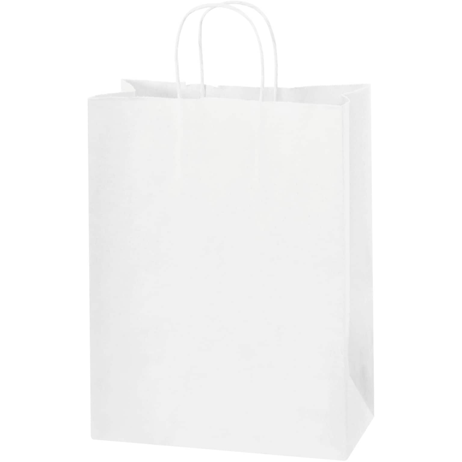 Staples 10 x 5 x 13 Shopping Bags, White, 250/Carton (BGS104W)